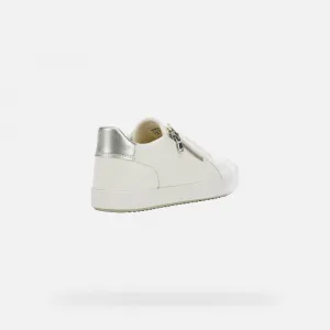 White women's sneakers Geox Blomiee - Women's