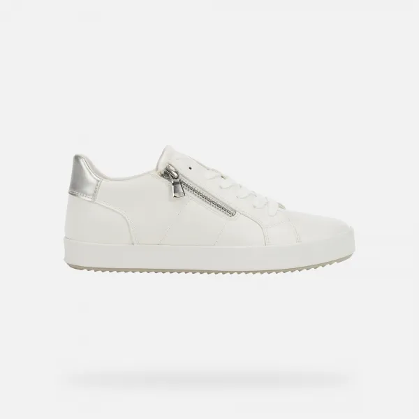 White women's sneakers Geox Blomiee - Women's