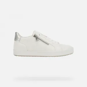 White women's sneakers Geox Blomiee - Women's
