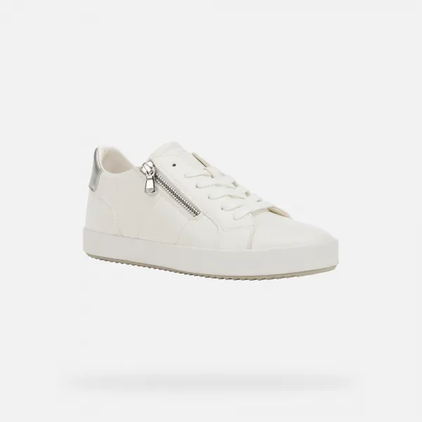 White women's sneakers Geox Blomiee - Women's