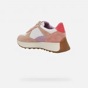 White women's sneakers Geox Amabel - Women's