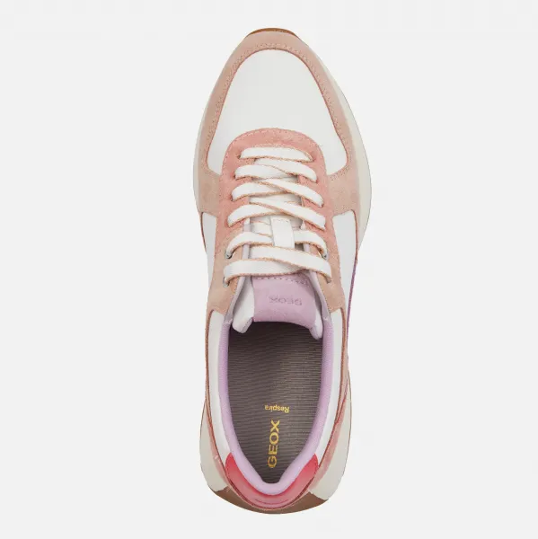 White women's sneakers Geox Amabel - Women's
