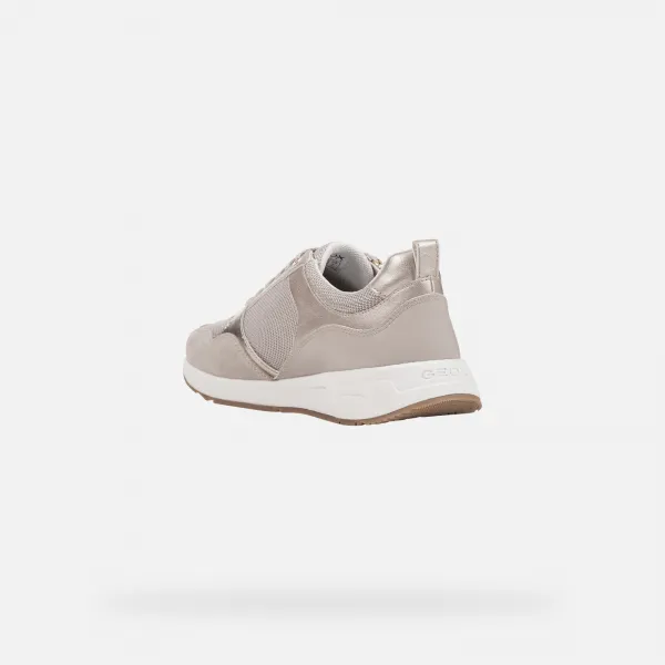 Beige women's sneakers Geox Bulmya - Women's