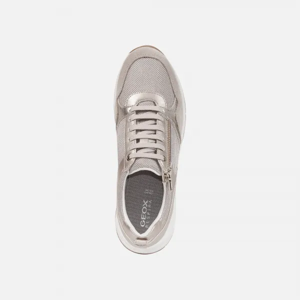 Beige women's sneakers Geox Bulmya - Women's