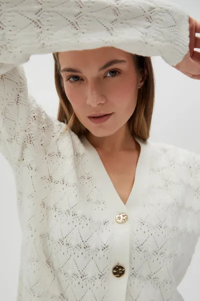 Marisse Women's Sweater L-Sw-4604 Off White