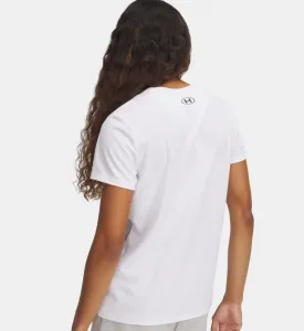 Dámske tréningové tričko s krátkym rukávom UNDER ARMOUR UA TECH PTH GRAPHIC SSC-WHT