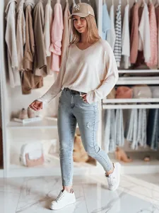 Dámske slim fit rifle s pásom MIXFELL