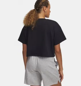 Dámske tričko s krátkym rukávom UNDER ARMOUR UA W VARSITY MIX HW SS CROP-BLK