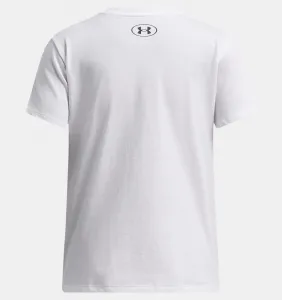 Dievčenské tričko s krátkym rukávom UNDER ARMOUR UA Big Logo UA Fill SS-WHT