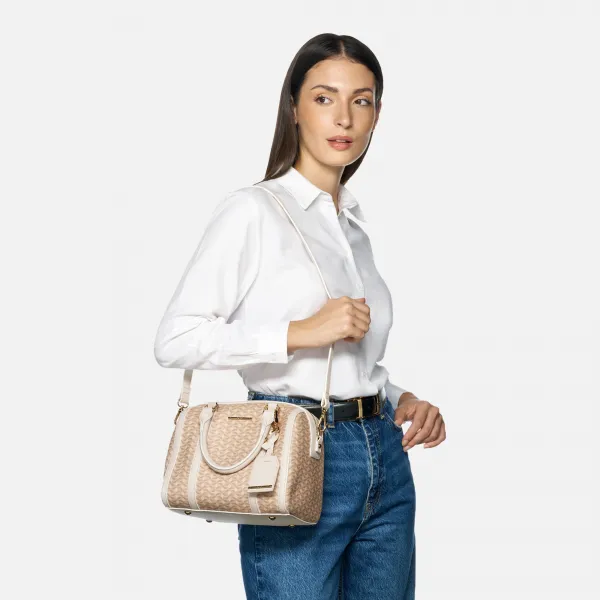 Cream women's handbag Geox Zene S - Women's