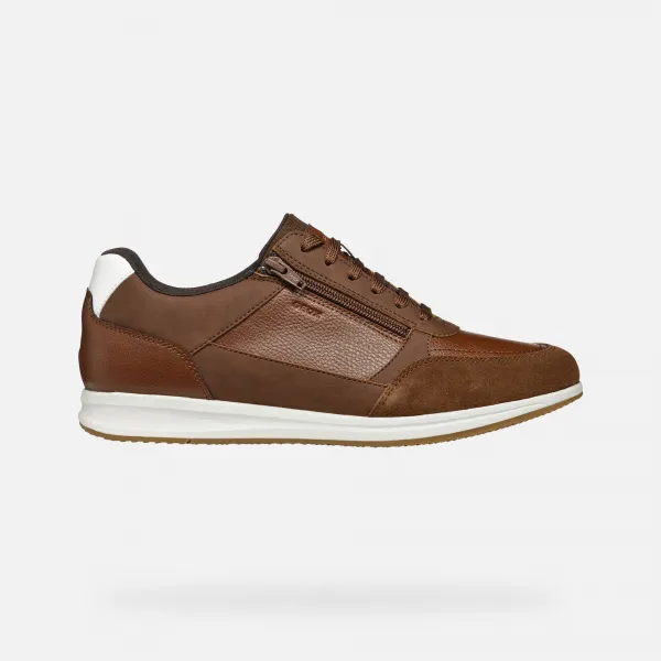 Brown men's sneakers Geox Avery - Men's