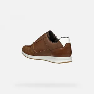 Brown men's sneakers Geox Avery - Men's
