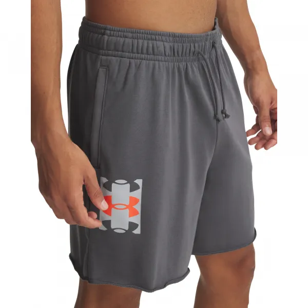 Pánske teplákové kraťasy UNDER ARMOUR UA Rival TerryLogo8inShort-GRY