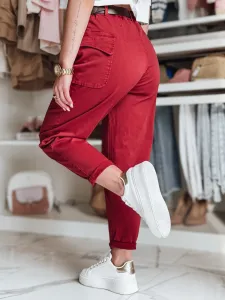 Dámske bordové baggy nohavice GOTRENDI