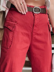 Dámske bordové baggy nohavice GOTRENDI