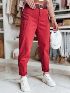 Dámske bordové baggy nohavice GOTRENDI