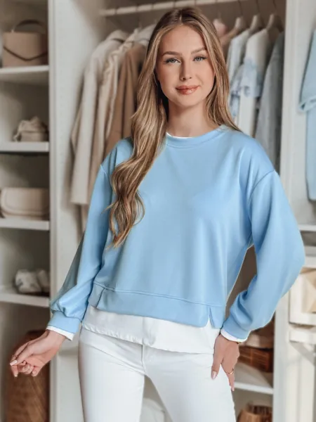 Dámska oversize mikina LUZZIO modrá