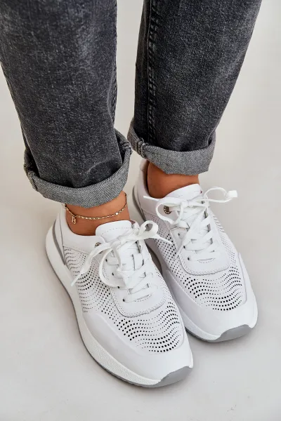 S. BARSKI Kožené Športové Topánky Dámske Sneakers S.Barski