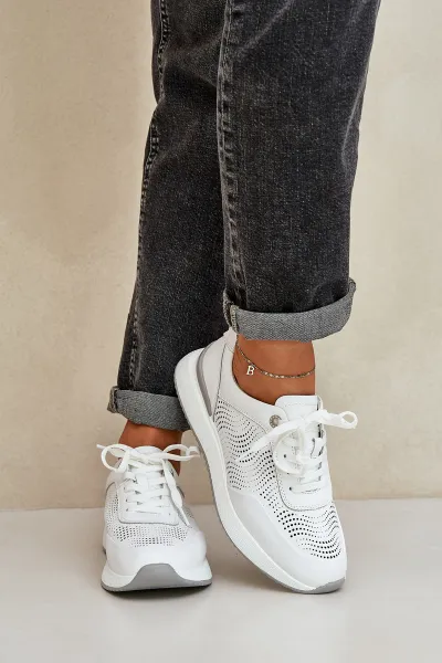 S. BARSKI Kožené Športové Topánky Dámske Sneakers S.Barski