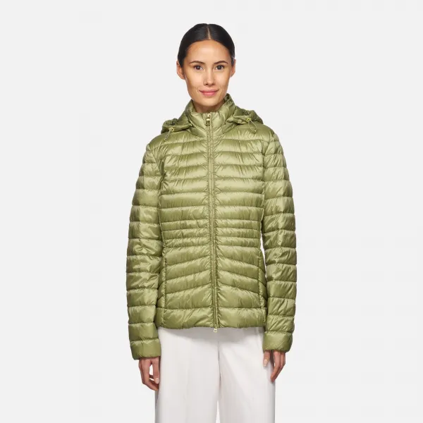 Light Green Women's Quilted Jacket Geox Jaysen - Ladies