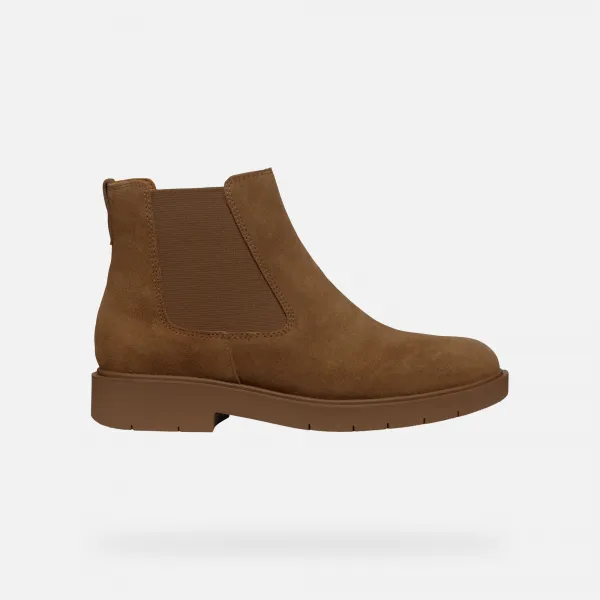 Brown women's ankle boots Geox Spherica EC1 - Women's