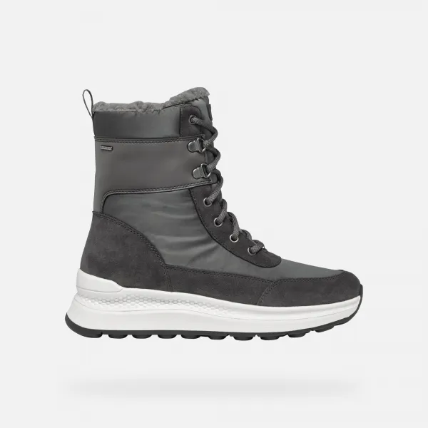 Grey women's ankle boots Geox Spherica Actif X2 - Women's