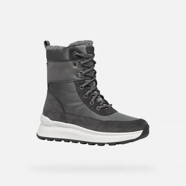 Grey women's ankle boots Geox Spherica Actif X2 - Women's