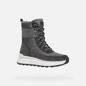 Grey women's ankle boots Geox Spherica Actif X2 - Women's