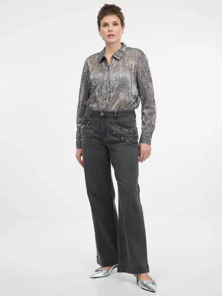 Silver Women's Collared Blouse ORSAY - Women's