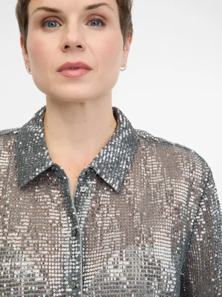 Silver Women's Collared Blouse ORSAY - Women's