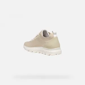 Beige women's sneakers Geox Spherica - Women's