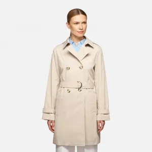 Beige women's coat Geox Claudin - Women's