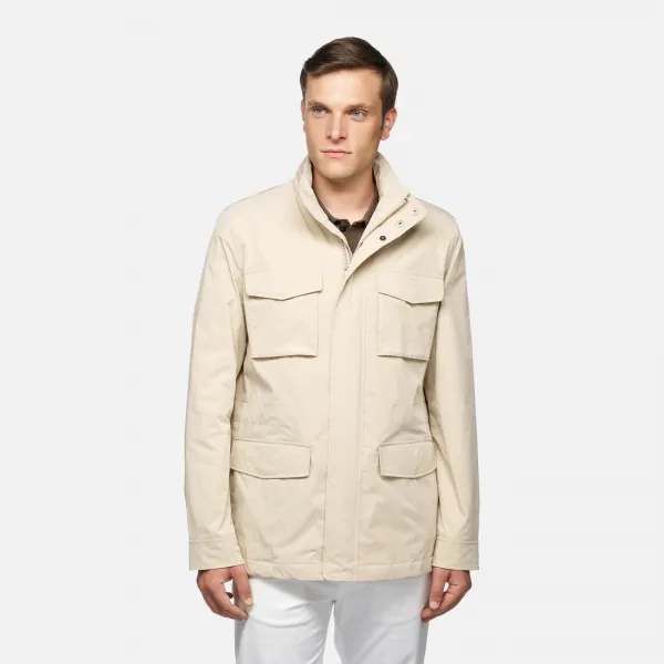 Beige men's jacket Geox Damon - Men's