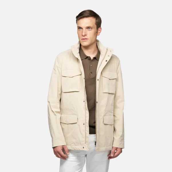 Beige men's jacket Geox Damon - Men's