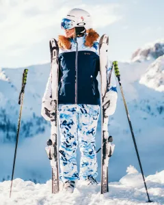 KILPI TORIEN Dámske softshellové lyžiarske nohavice, biela, veľkosť