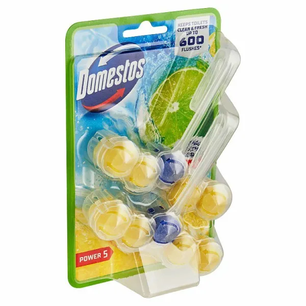 Domestos Power 5 Lime tuhý WC blok 2x50 g 1ks