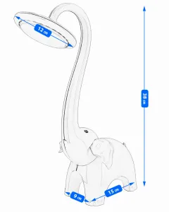 DECOREUM LED stolová lampa slona