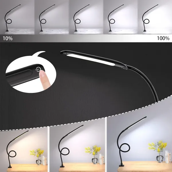 DECOREUM Čierna LED stolová lampa