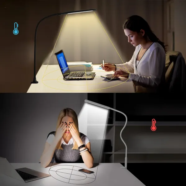 DECOREUM Čierna LED stolová lampa