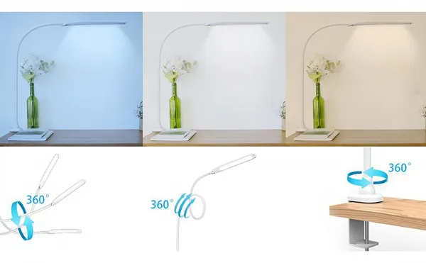 DECOREUM Biela LED stolová lampa