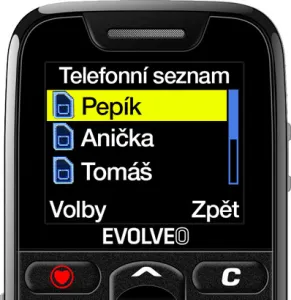 EVOLVEO EasyPhone, mobilní telefon pro seniory s nabíjecím stojánkem, černá