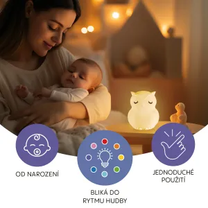 Zopa nočné svetielko s reproduktorom Zajačik