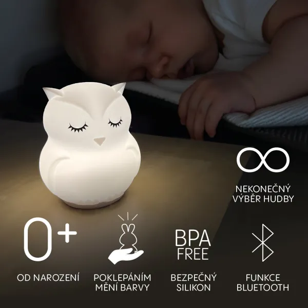 Zopa nočné svetielko s reproduktorom Zajačik
