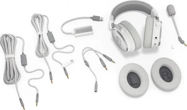 ENDORFY slúchadlá VIRO PLUS USB OWH, drôtové 3.5mm jack, biele