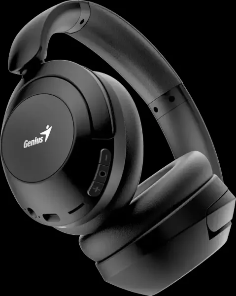 Genius HS-810BT sluchátka s mikrofonem, ovládání hlasitosti, černá, bluetooth