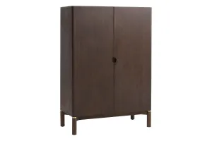 Furniria Dizajnová skrinka Takayoshi 130 cm tmavohnedá