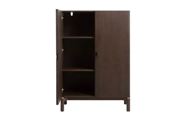 Furniria Dizajnová skrinka Takayoshi 130 cm tmavohnedá