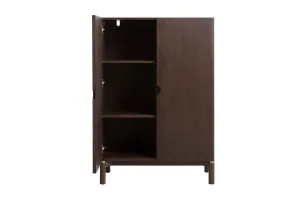 Furniria Dizajnová skrinka Takayoshi 130 cm tmavohnedá