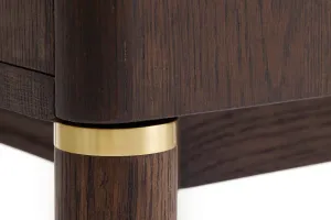 Furniria Dizajnová skrinka Takayoshi 130 cm tmavohnedá
