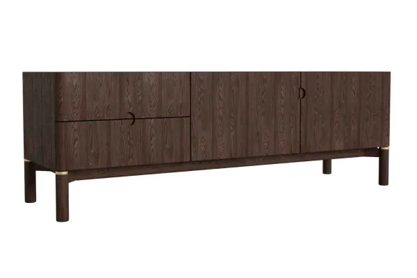 Furniria Dizajnový TV stolík Takayoshi 160 cm tmavohnedý